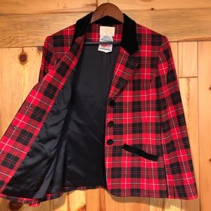 Ladies PENDLETON Cunningham Scottish Tartan Wool Coat Blazer Jacket Sz. 6/M VTG